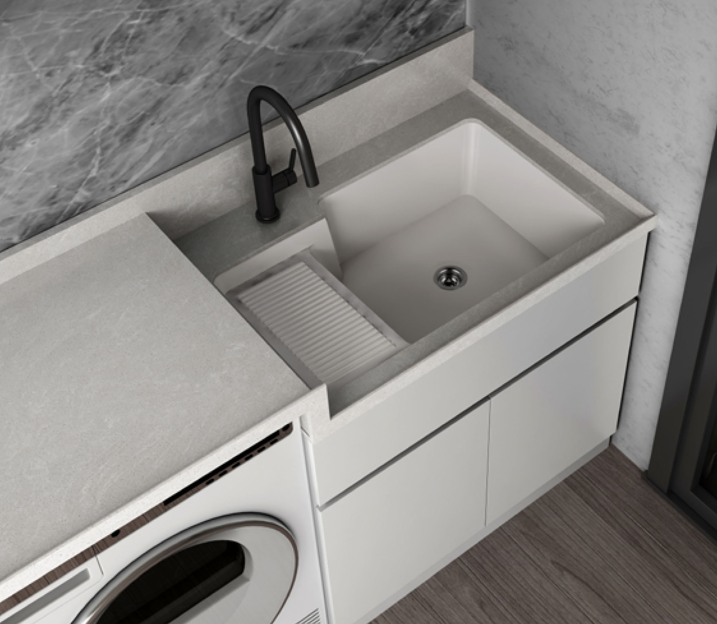 8015XG台下盆系列(阿玛尼灰)